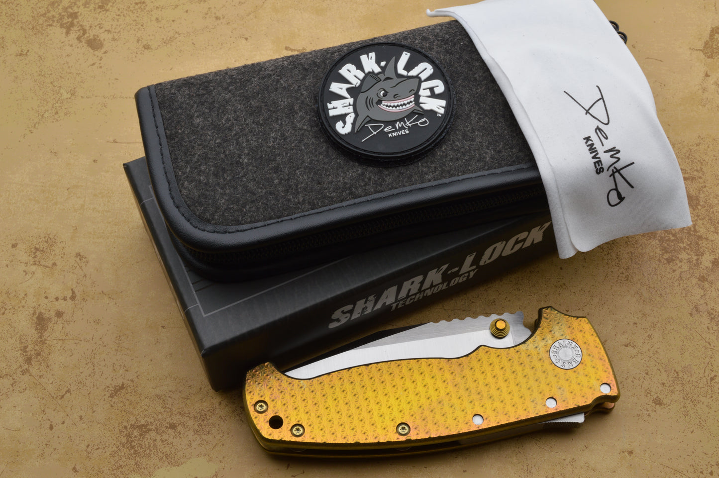 Demko Knives Custom AD20, Hand Ground CPM-3V, Shark-Lock Technology Folding Knife