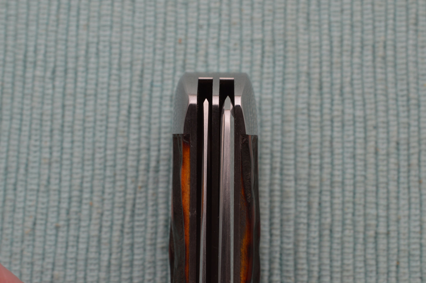 Bill Ruple 2-Blade Amber Stag Trapper Slip-Joint Folding Knife (SOLD)