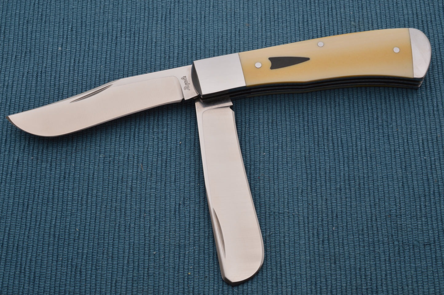 Bill Ruple 2-Blade Antique Westinghouse Micarta Trapper Slip-Joint Folding Knife (SOLD)