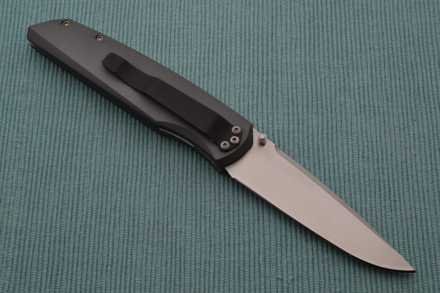 ProTech Harkins D/A 801 Grey Handle Satin Blade Folding Knife (SOLD)