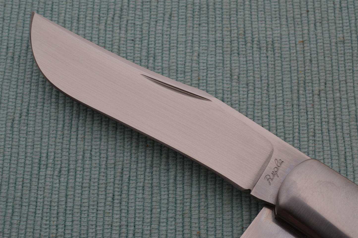 Bill Ruple 2-Blade Amber Stag Trapper Slip-Joint Folding Knife (SOLD)