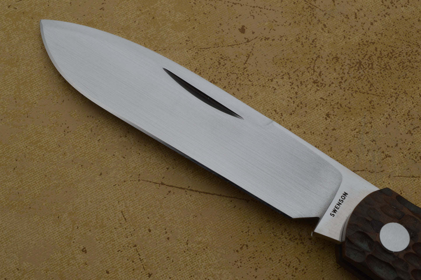 Luke Swenson Jigged Brown Micarta Slip-Joint Linerless Folding Knife