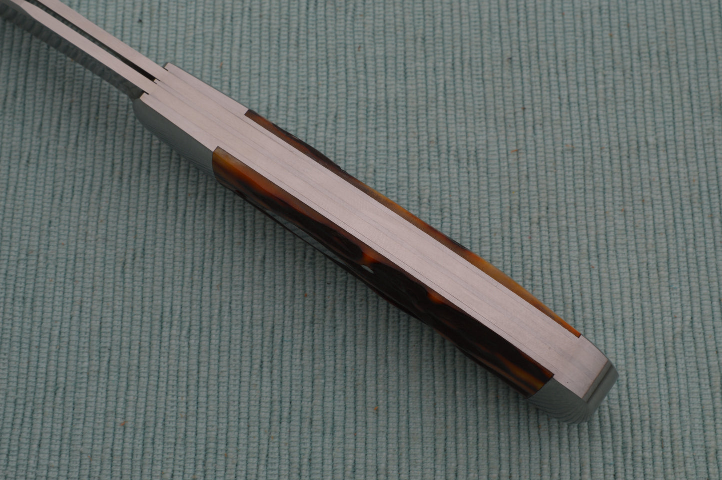 Bill Ruple 2-Blade Amber Stag Trapper Slip-Joint Folding Knife (SOLD)