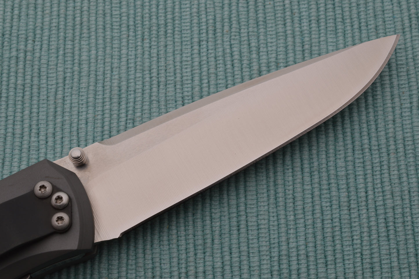 ProTech Harkins D/A 801 Grey Handle Satin Blade Folding Knife (SOLD)
