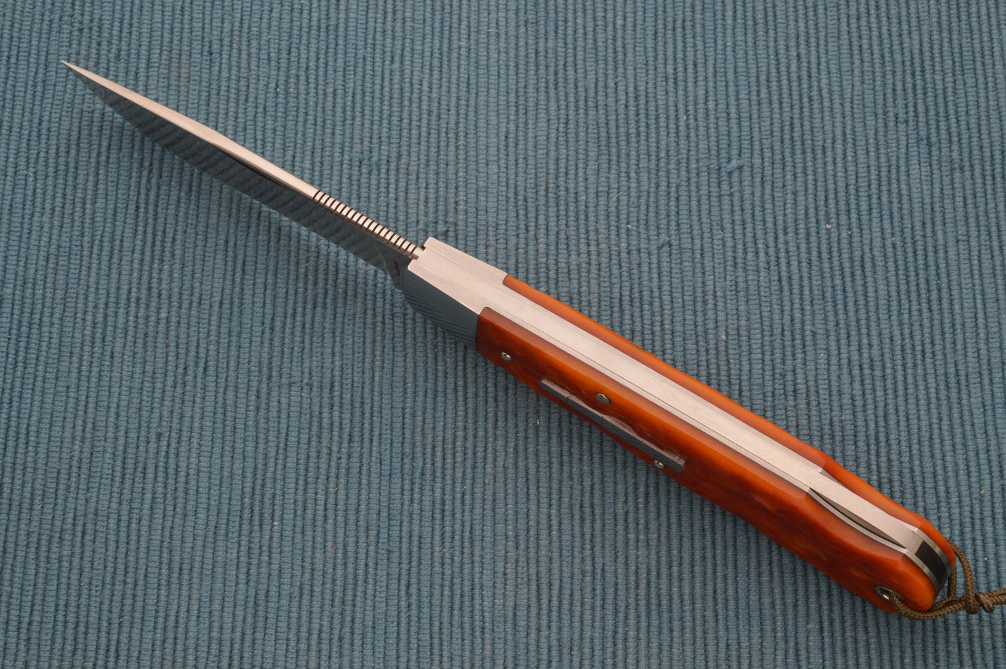Tom Ploppert Remington 1303 Amber Jigged Bone Lock-Back Folding Knife