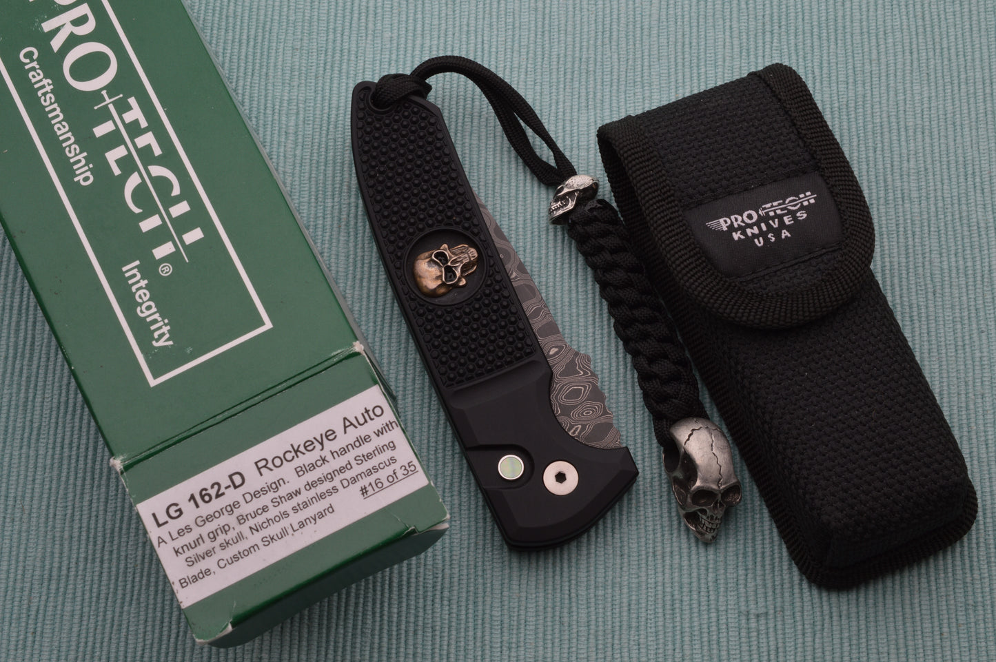 ProTech Les George LG 162-D Damascus Rockeye Auto Folding Knife #16 of 35 (SOLD)