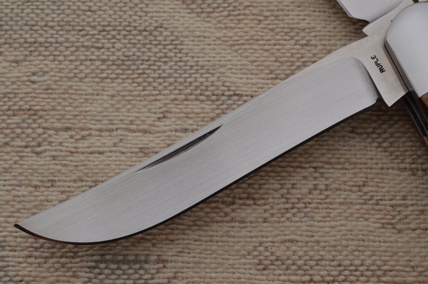 Bill Ruple PROTOTYPE 2-Blade Stag Saddlehorn Trapper Slip-Joint Folding Knife