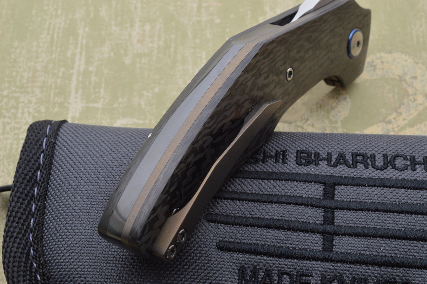 Tashi Bharucha Made Knives CROOK Prototype, Flipper Folding Knife