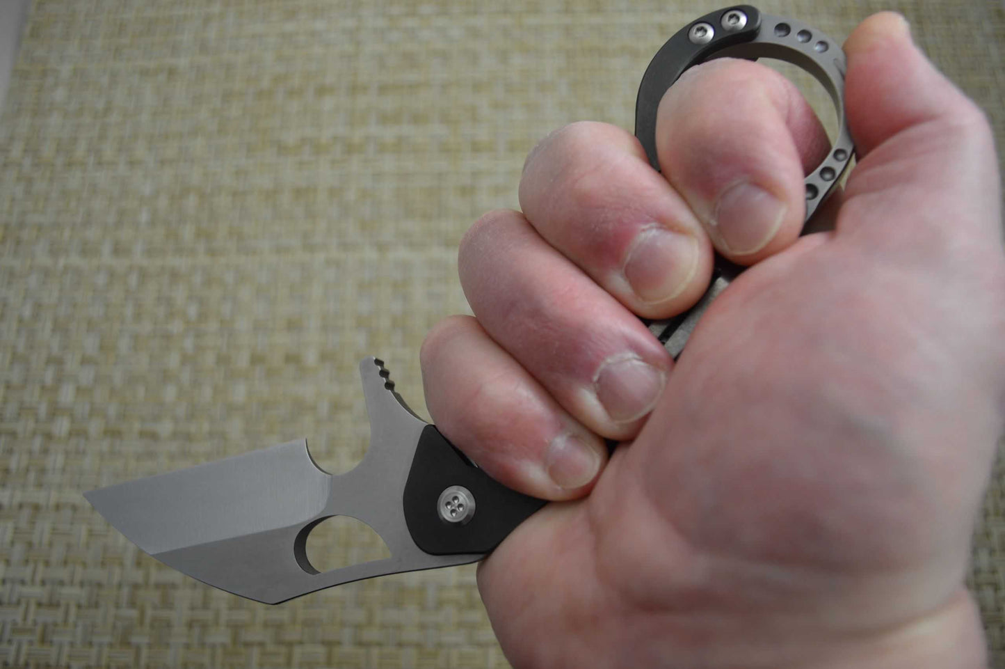 Medford Knife and Tool BURUNG Karambit, PVD Coated Titanium Frame, Satin Blade (SOLD)