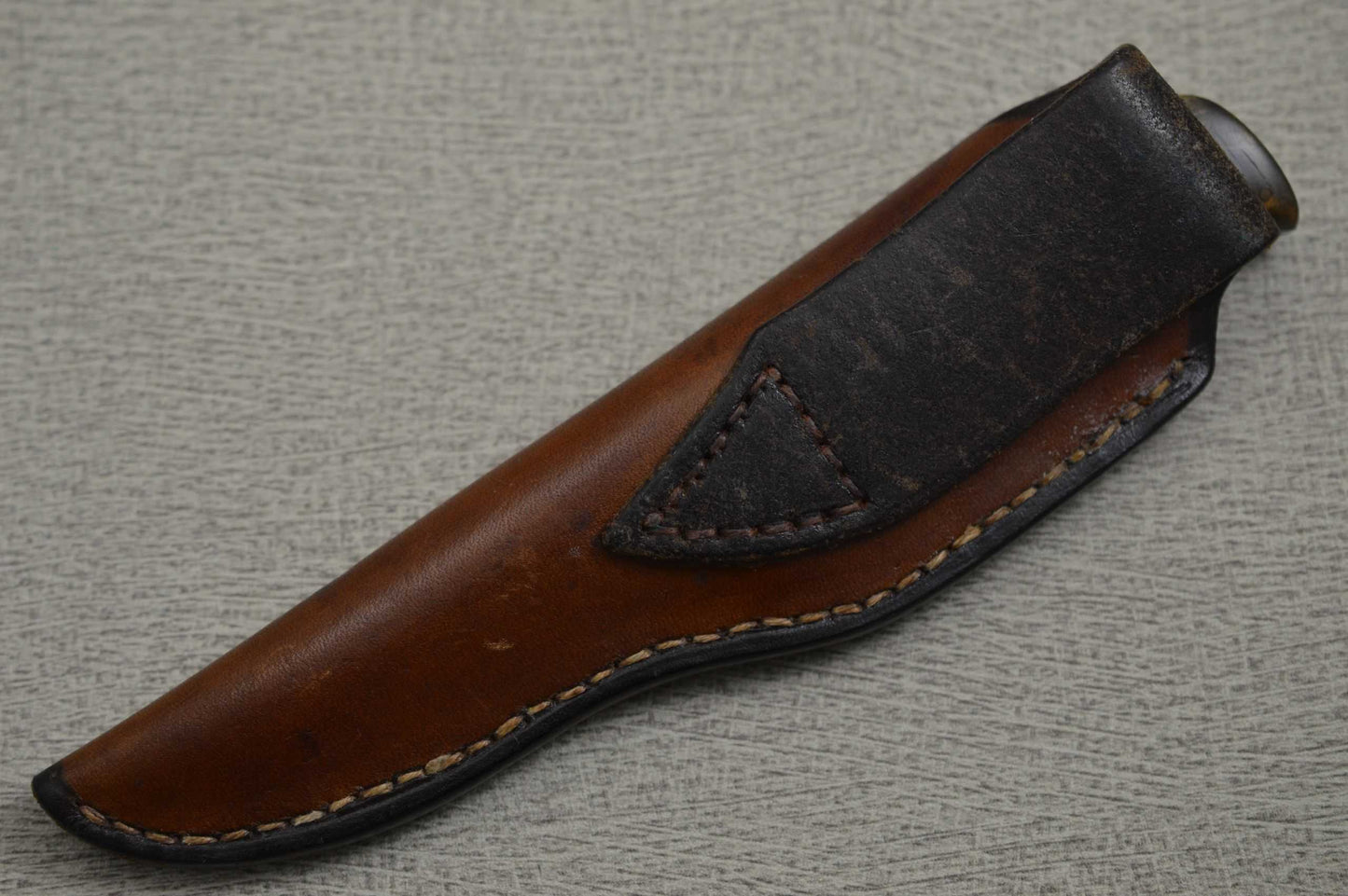Lloyd Hale Tiger Stripe Maple Fixed Blade Hunting Knife, Leather Sheath (SOLD)