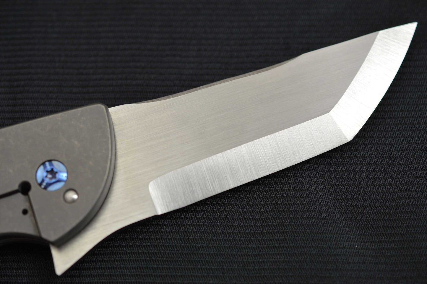 Pohan Leu "Negligence" Frame-Lock Flipper, Thunderstorm Kevlar, Zirconium Bolster & Clip (SOLD)