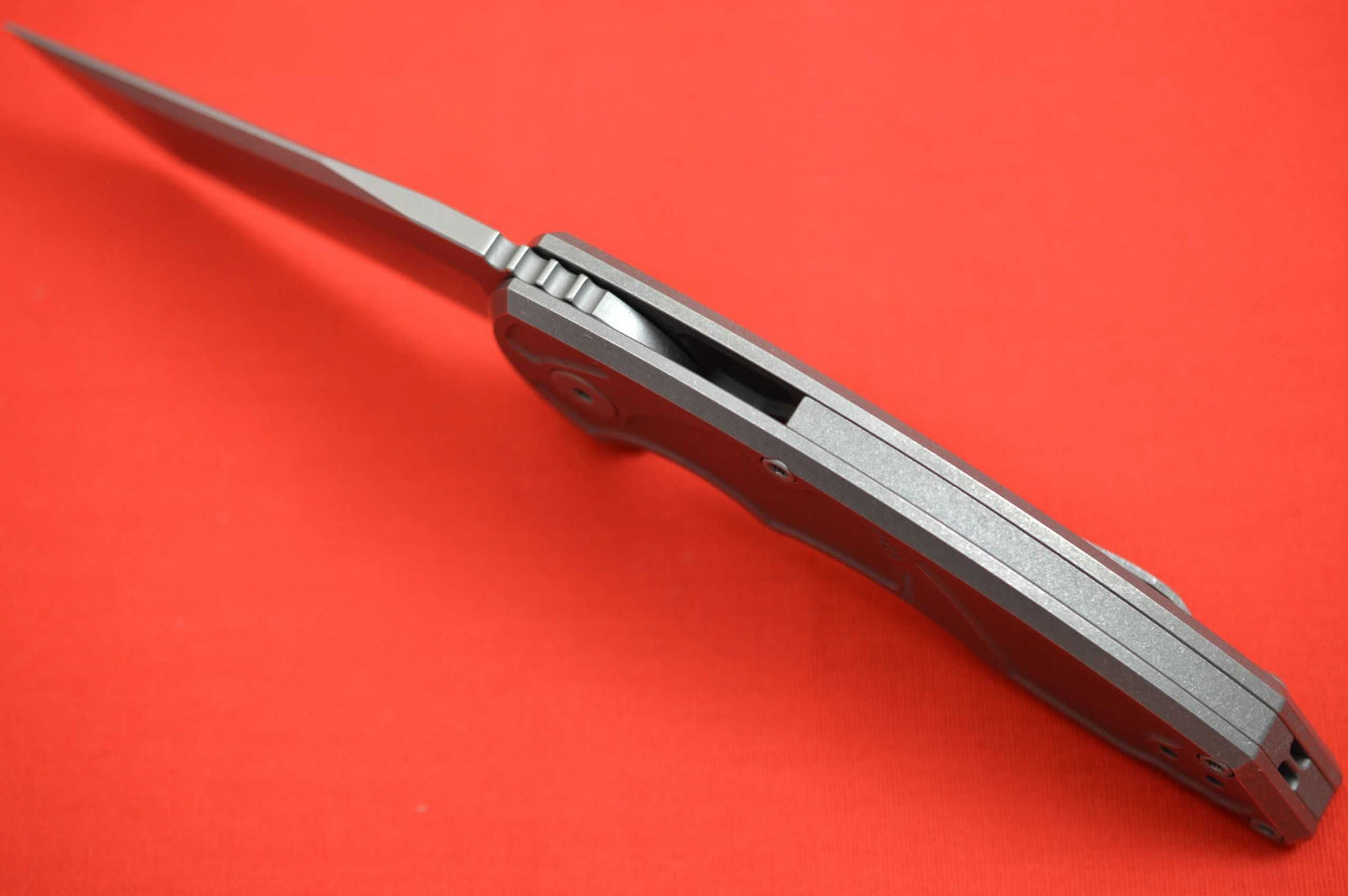 Jake Hoback A8 Slimline Flipper, Sandblasted Stonewash Finish (SOLD)
