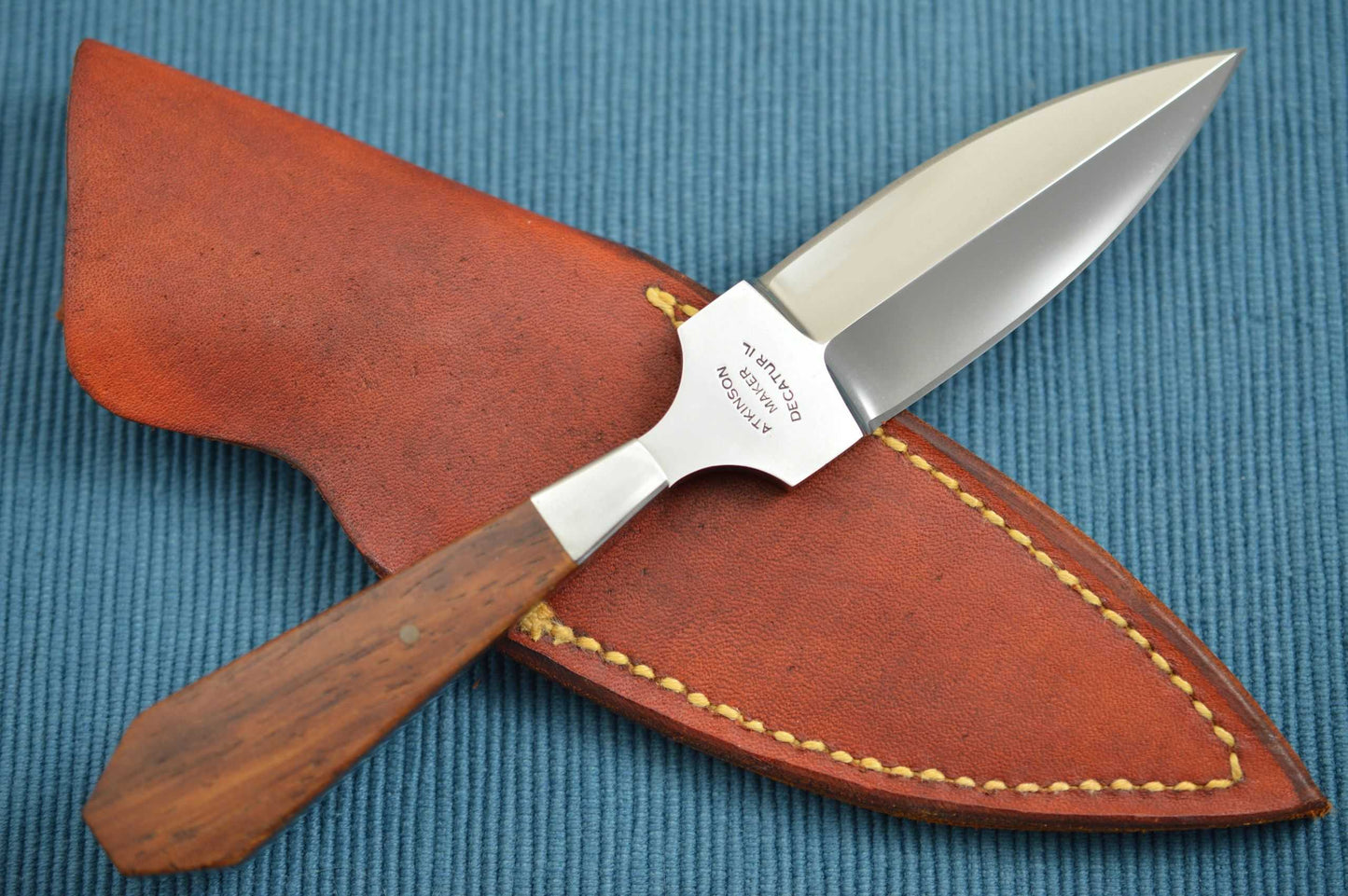 Dick Atkinson Custom Handmade Chisel Ground Fixed Blade Dagger (SOLD)