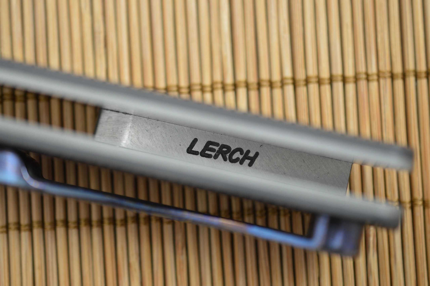 Matthew Lerch SCAMP Liner-Lock Flipper, Damasteel, Zirconium Scales, Blade Show 2019 (SOLD)