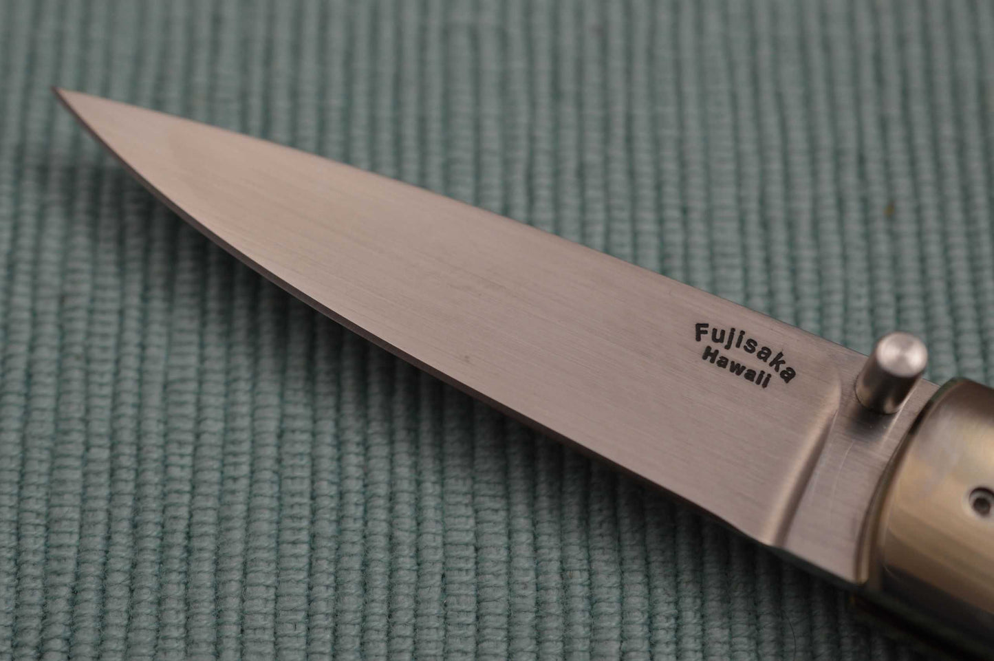 Stan Fujisaka Abalone Liner-Lock Folding Knife (SOLD)