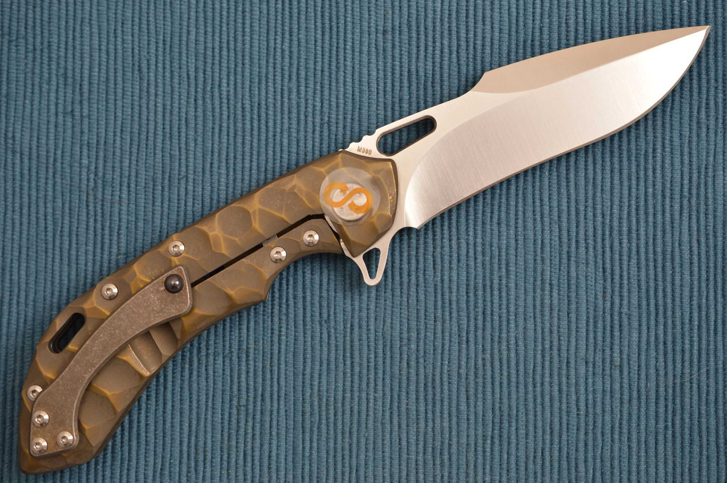 Olamic Cutlery Wayfarer 247 Harpoon Blade, Sculpted Bronze Seabed Handle (SOLD)