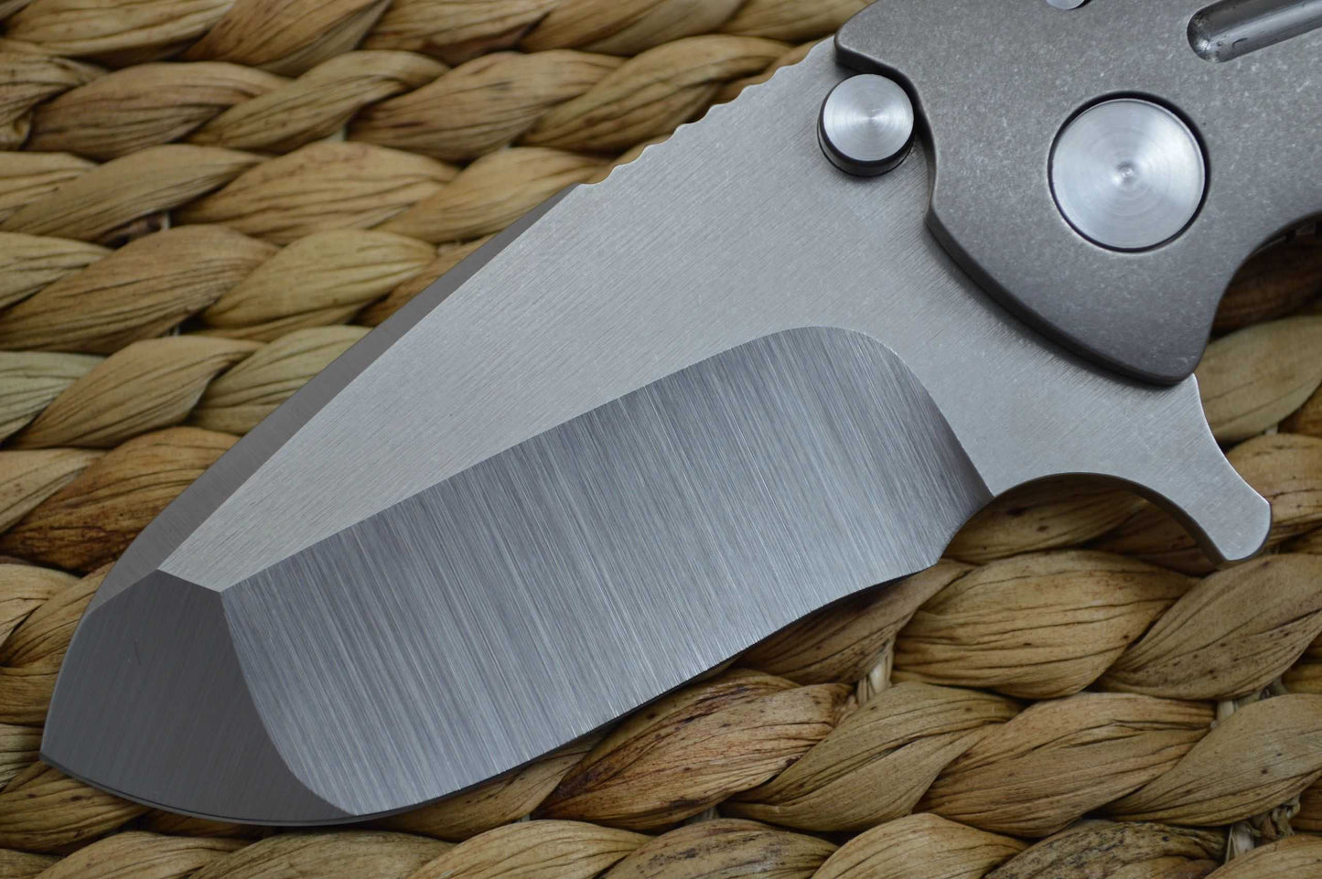 Direware S-95 Flipper, Titanium Frame, M390 Satin Blade, Moku-Ti Clip (SOLD)