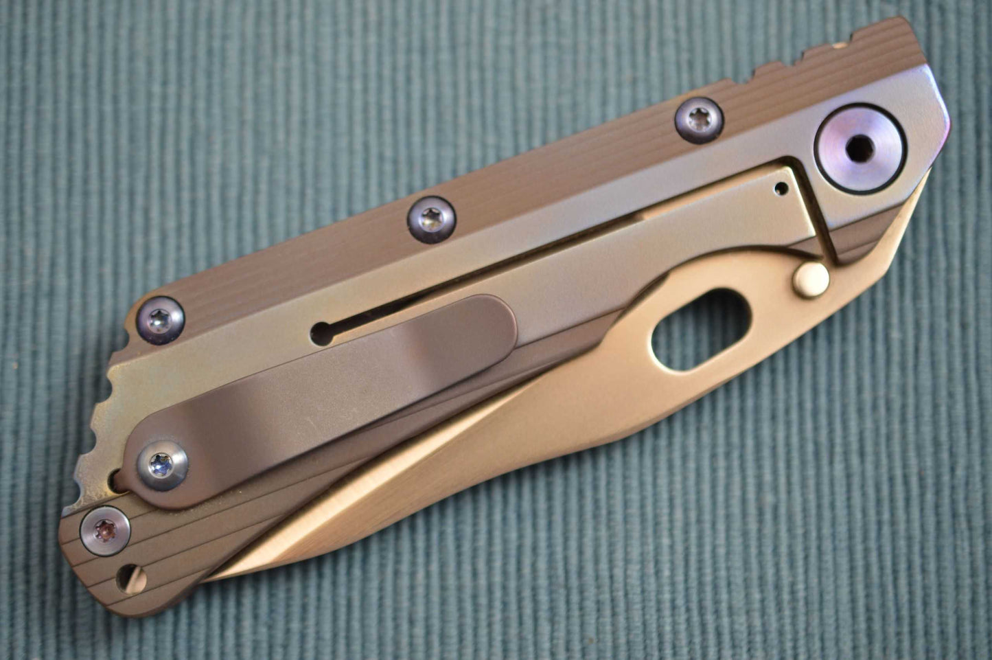 Duane Dwyer SMF Custom Folding Knife, U.S.A. Flag (SOLD)