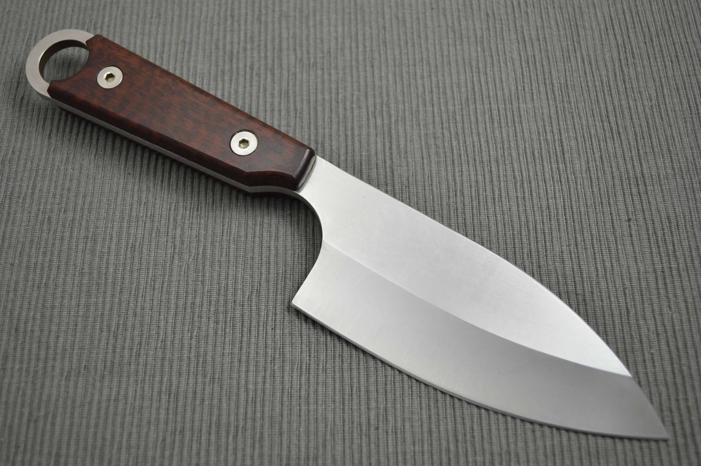 Kevin Wilkins Medium MYTUKO, Fixed Blade Knife, Rowe Leather Sheath (SOLD)
