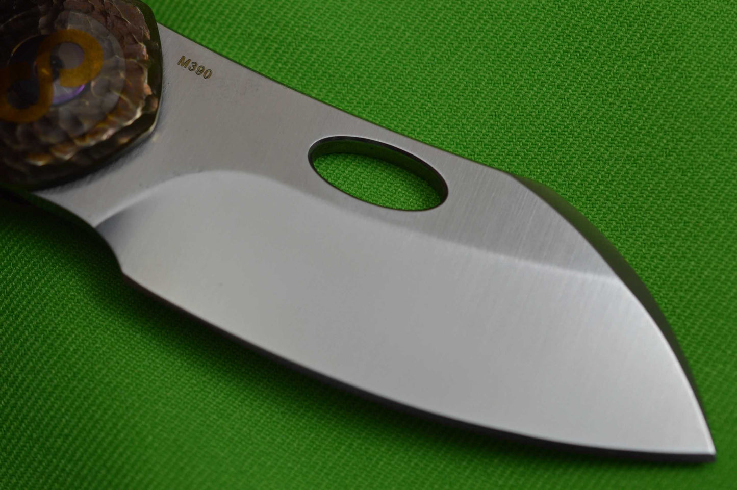 Olamic Cutlery BUSKER, "iSolo Special Edition", Largo M390 Blade, Molten Titanium Frame (SOLD)