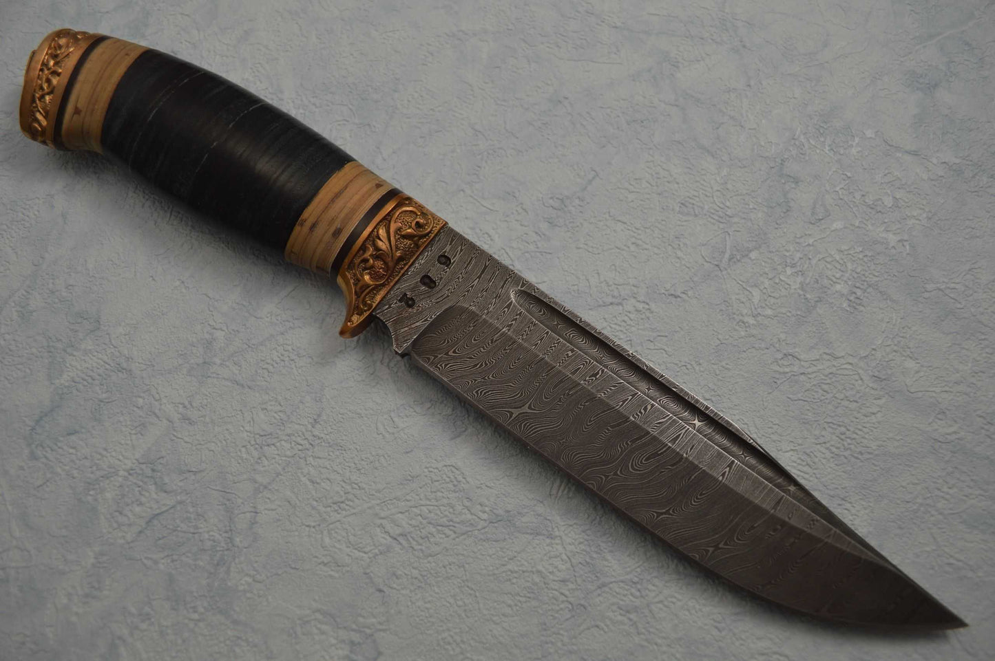 Olamic Cutlery Voykar HT Damascus Fixed Blade Hunting Knife (SOLD)