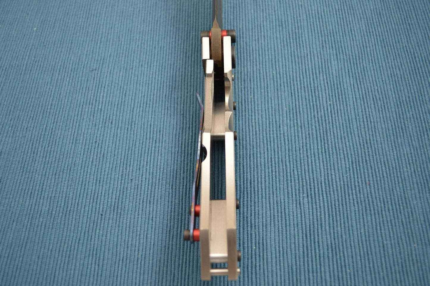 Dwaine Carrillo M6 Cobra, Double Titanium Frame, Alabama Damascus Blade (TRADED)