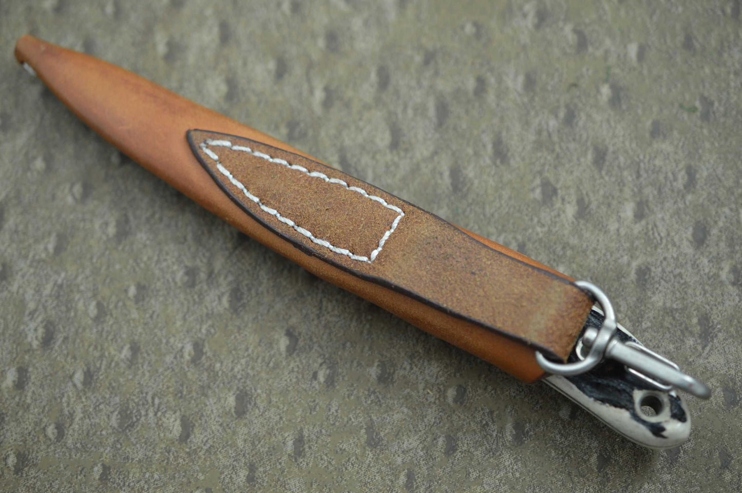 Masao Takahashi Stag Banana Skinner Knife and Leather Sheath (SOLD)