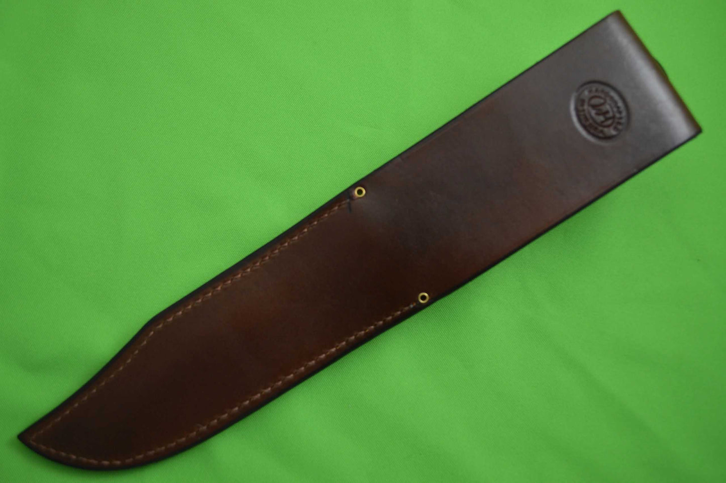 Rick Hinderer Knives “KaBar" Fighting Knife, O1 Tool Steel Parkerized, Brown Micarta (SOLD)