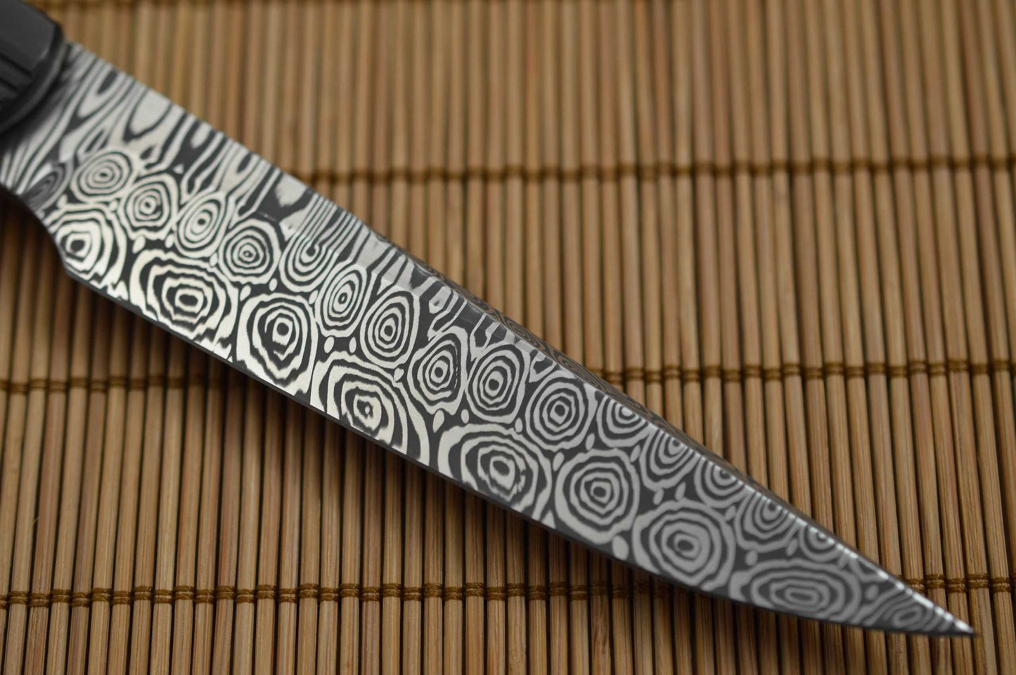 Matthew Lerch SCAMP Liner-Lock Flipper, Damasteel, Zirconium Scales, Blade Show 2019 (SOLD)