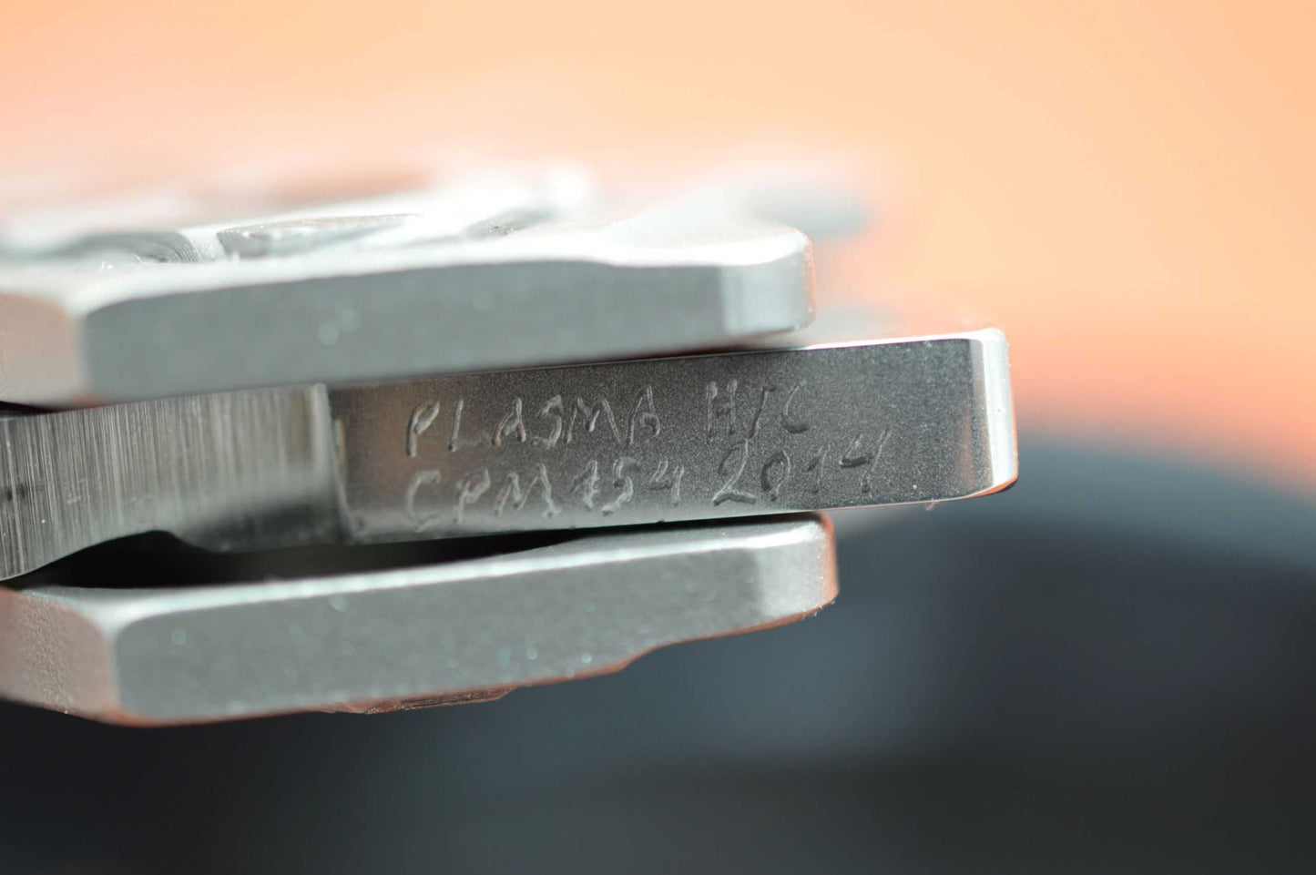 GTC Gustavo Cecchini Plasma H/C (Hidden Clip), Stainless Damascus Inlay (SOLD)