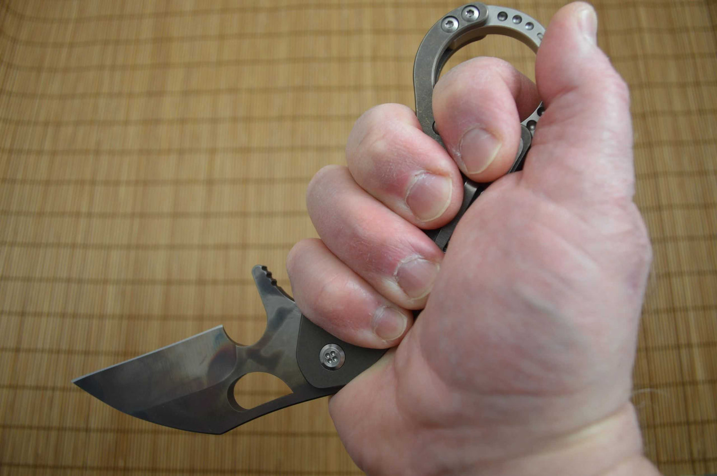 Medford Knife and Tool BURUNG Karambit, Bronze Titanium Frame, Vulcanized Blade (SOLD)