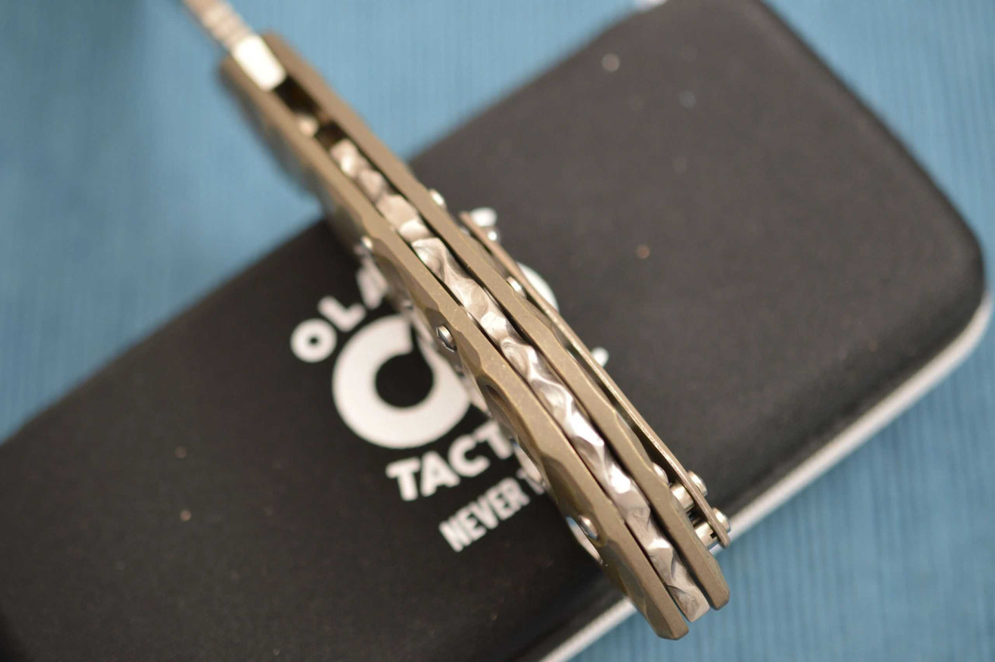 Olamic Cutlery Wayfarer 247 Harpoon Blade, Sculpted Bronze Seabed Handle (SOLD)