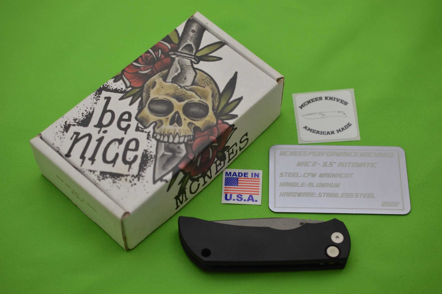 Jonathan McNees Performance Machined MAC 2 - 3.5" Auto, Magnacut Blade (SOLD)
