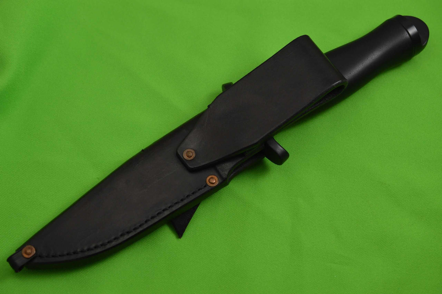 D.E. Henry Model 2 Fighting Knife, Leather Sheath (SOLD)