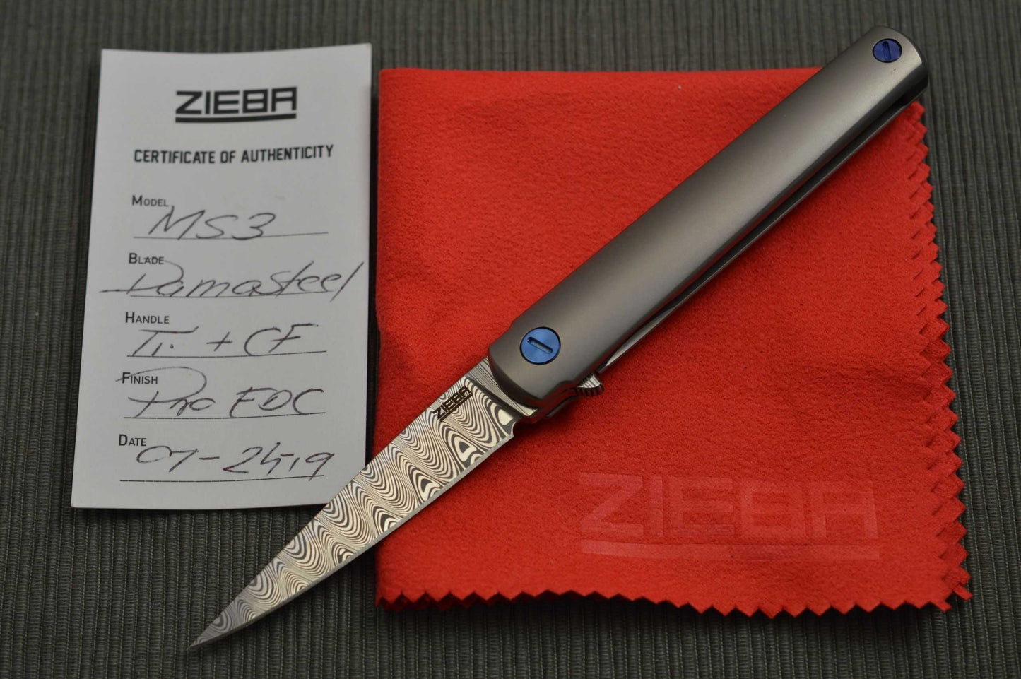 Michael Zieba MS3 Damasteel, Manhattan Special Frame-Lock Flipper (SOLD)