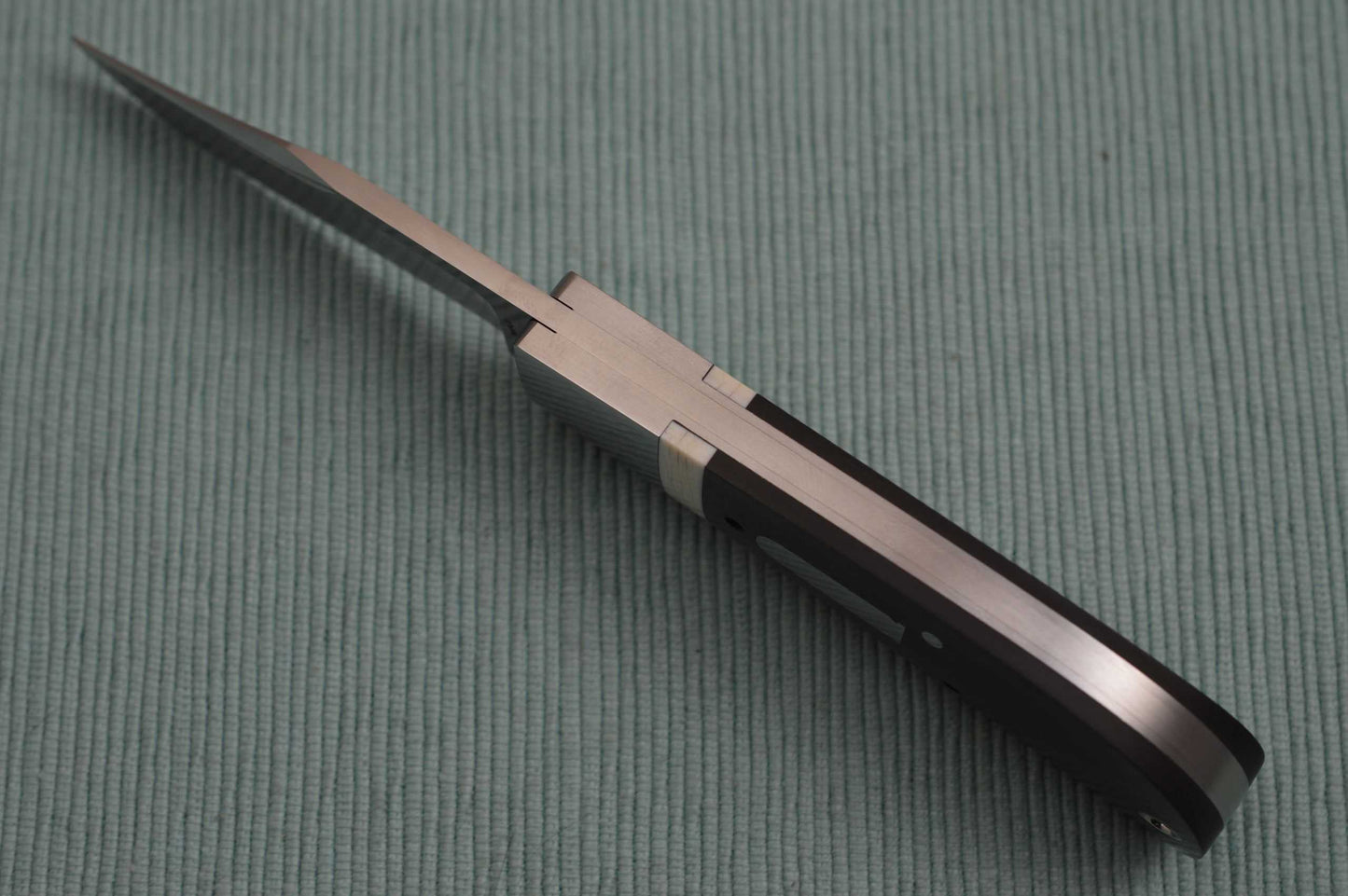 Bill Ruple LANNY'S CLIP, Black Micarta Scales, Fossil Bone Inlay, 2018 Blade Show (SOLD)