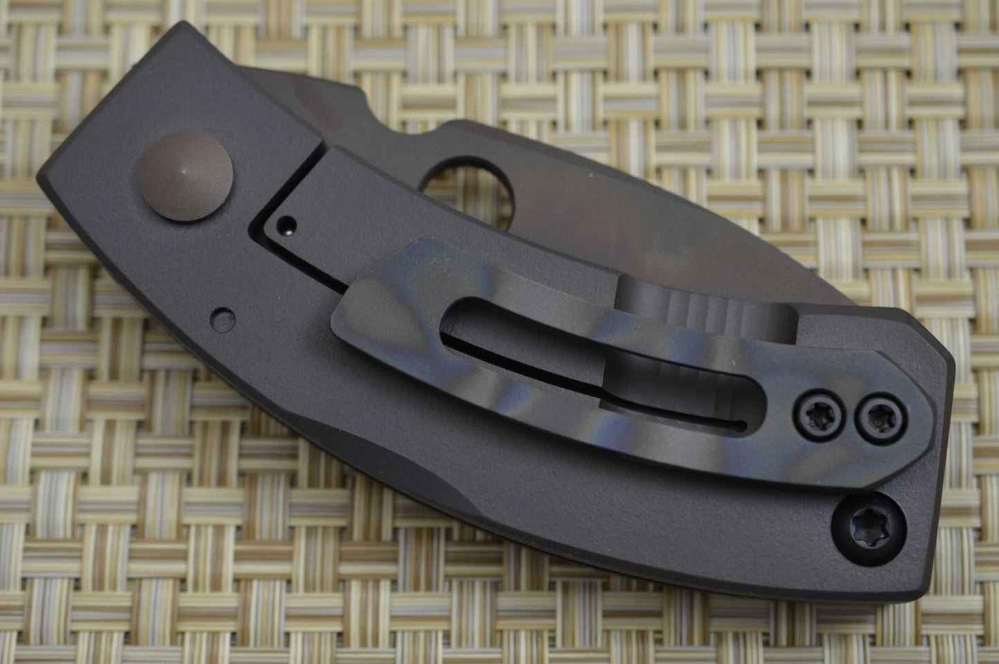 Crusader Forge APEX Chisel Ground Tanto, GR38 Titanium Frame-Lock, Phantom Finish (SOLD)
