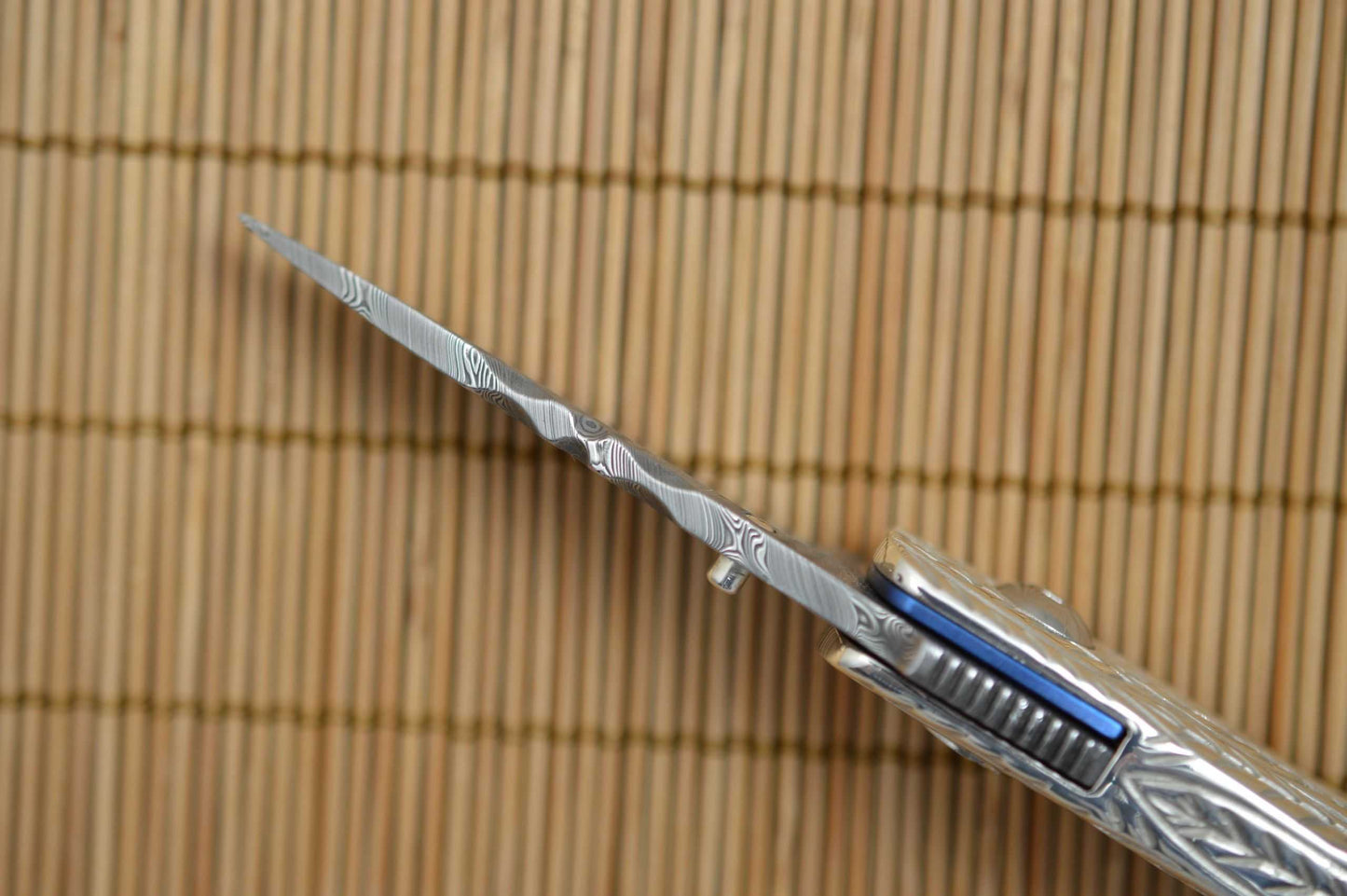 Kevin Hoffman KLH Gent's Eagle Folder, Sterling Silver, Damasteel Blade (SOLD)