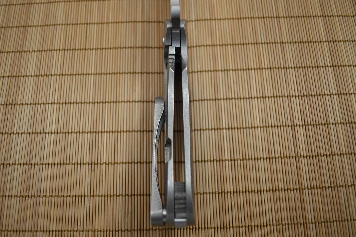 Direware S-95 Flipper, Titanium Frame LSCF Inlays, Satin M390 Recurve Blade (SOLD)