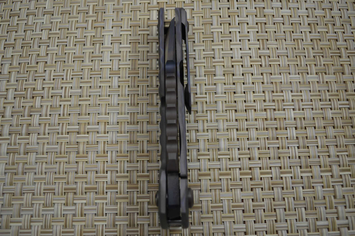 Crusader Forge Street Fighter, Titanium Frame-Lock Flipper, Chisel Ground Tanto (SOLD)