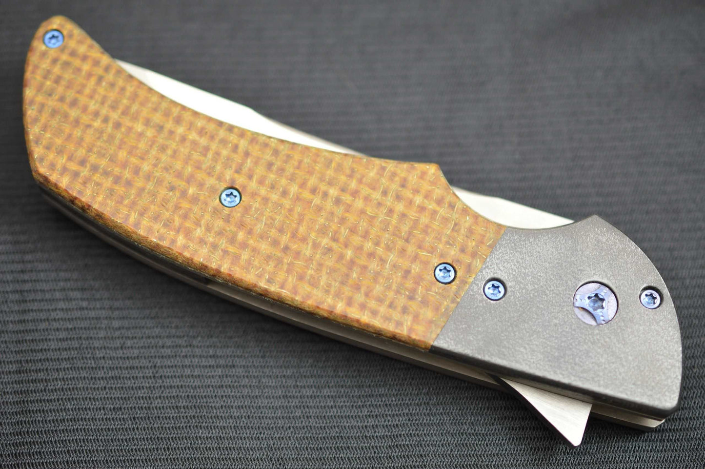 Pohan Leu "Negligence" Frame-Lock Flipper, Thunderstorm Kevlar, Zirconium Bolster & Clip (SOLD)