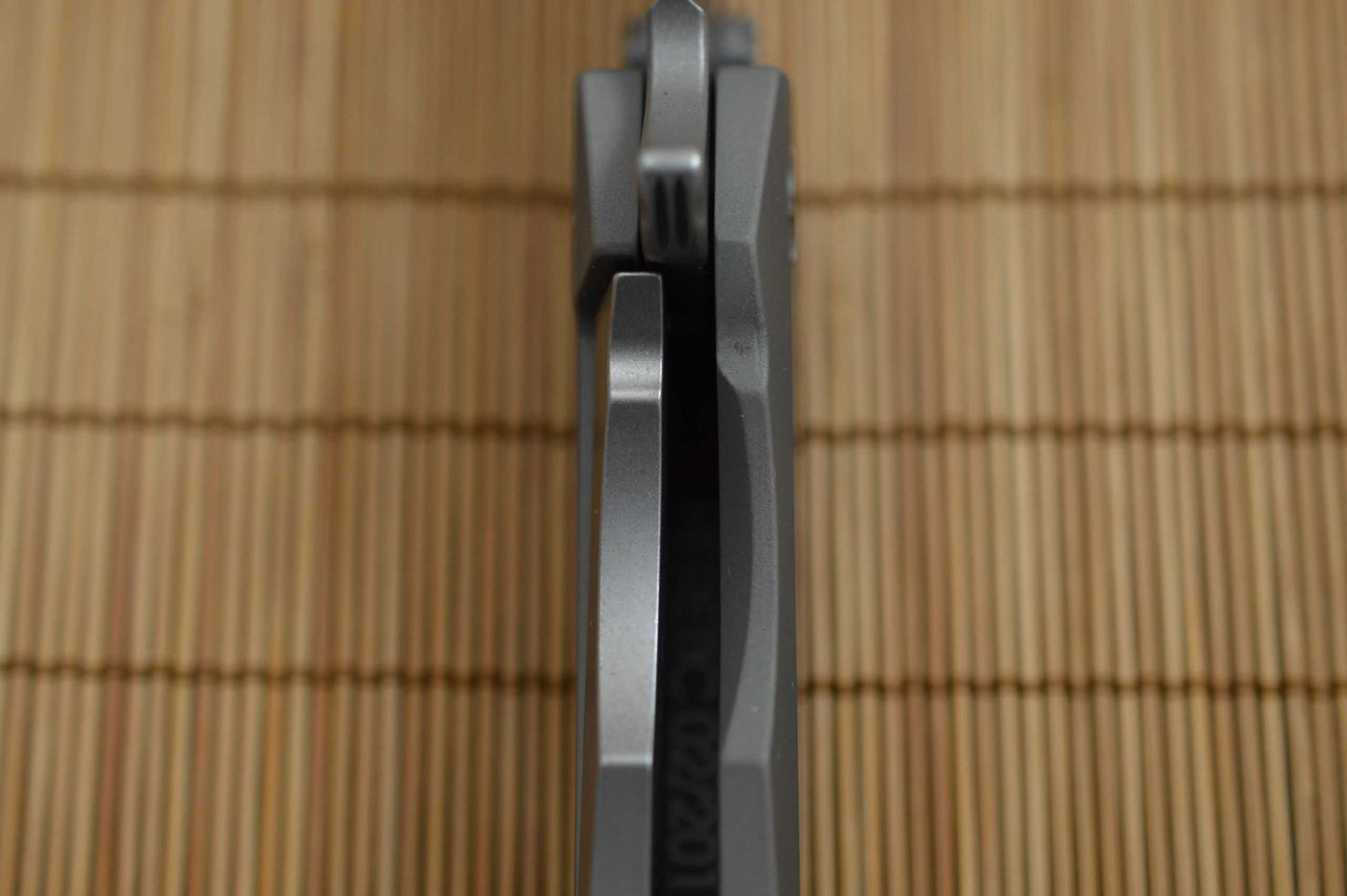 Heretic Knives, Marfione WRAITH, Battle Worn Blasted CPM-154, Gray Handle (SOLD)