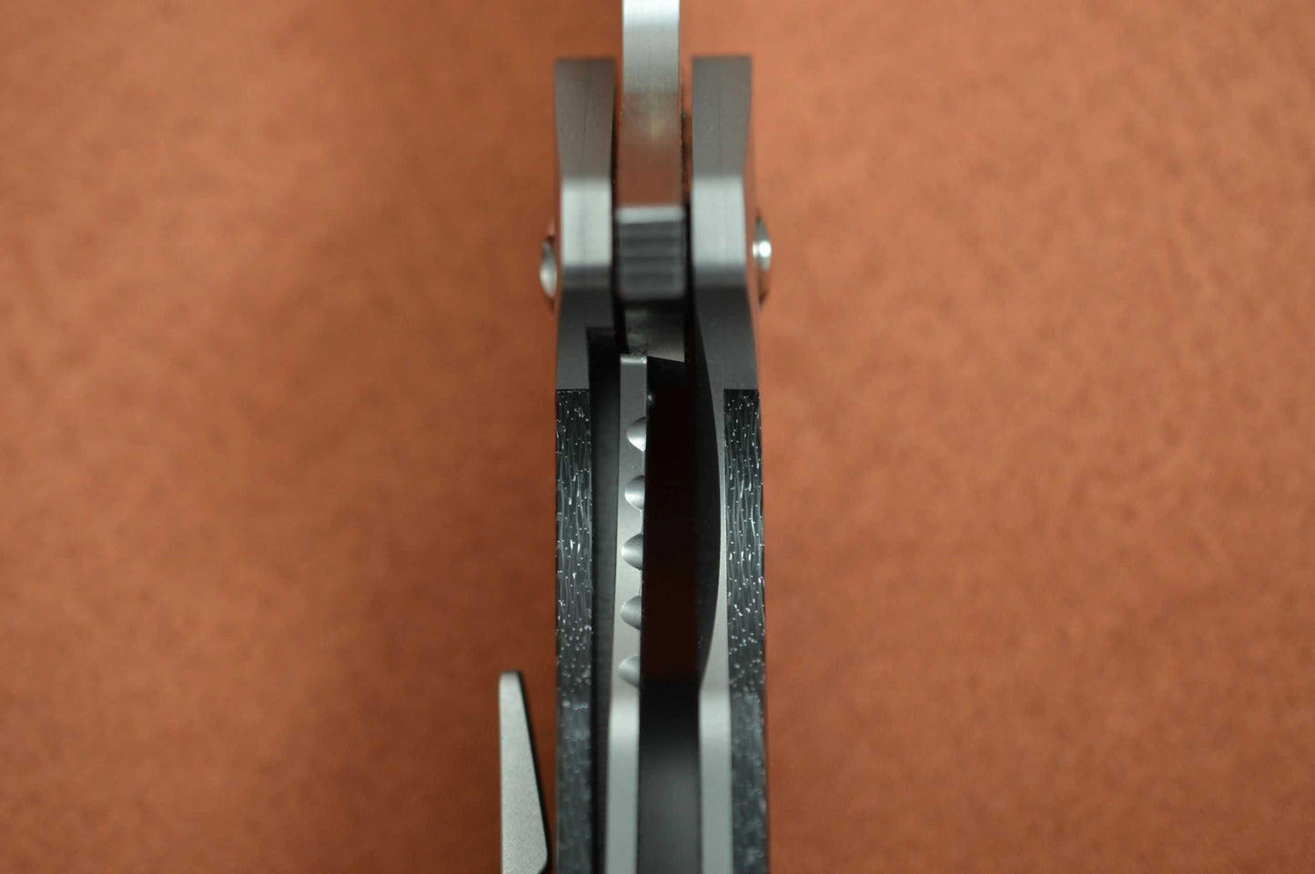 Enrique Peña Custom DIESEL Liner-Lock Flipper, Lightning Strike Carbon Fiber (SOLD)