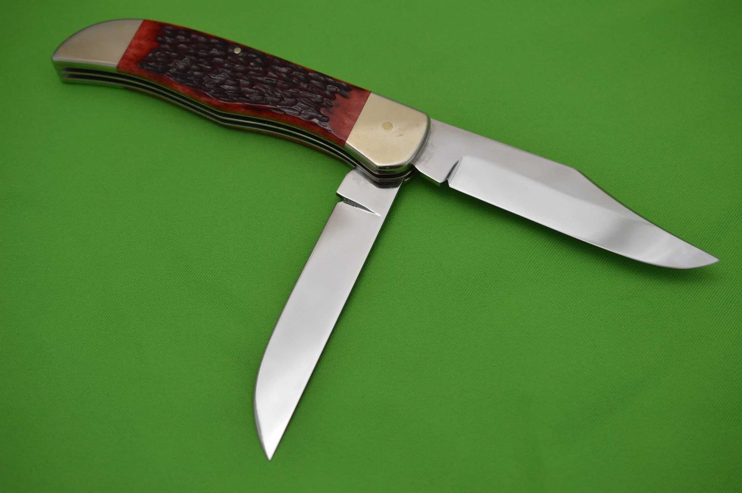 Robert Enders Large Two-Blade Folding Hunter, Jigged Bone, Slip-Joint Knife (TRADED)