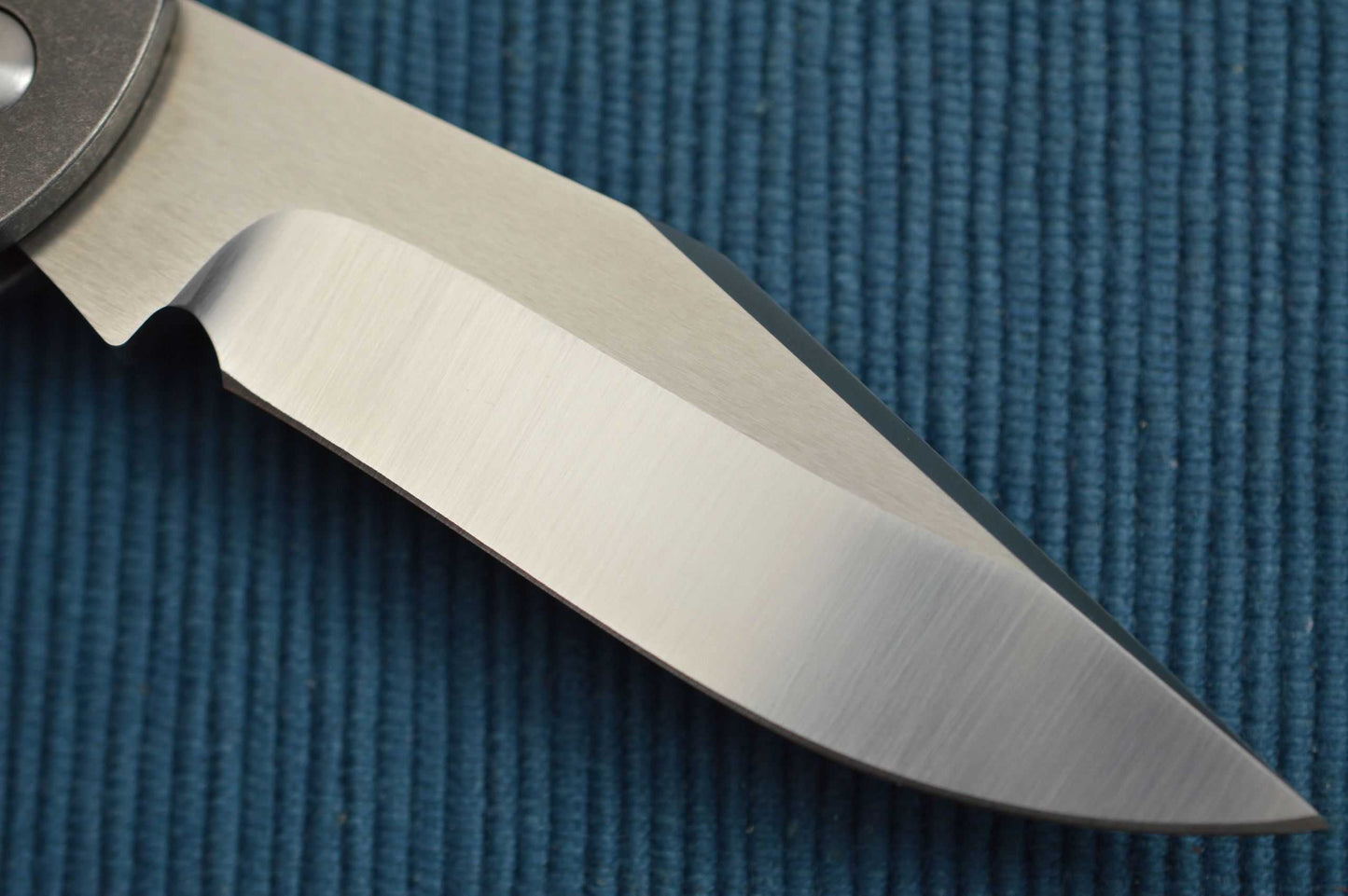 Jim Burke Custom REBEL Slip-Joint Folding Knife, Carved Zirconium Inlays (SOLD)