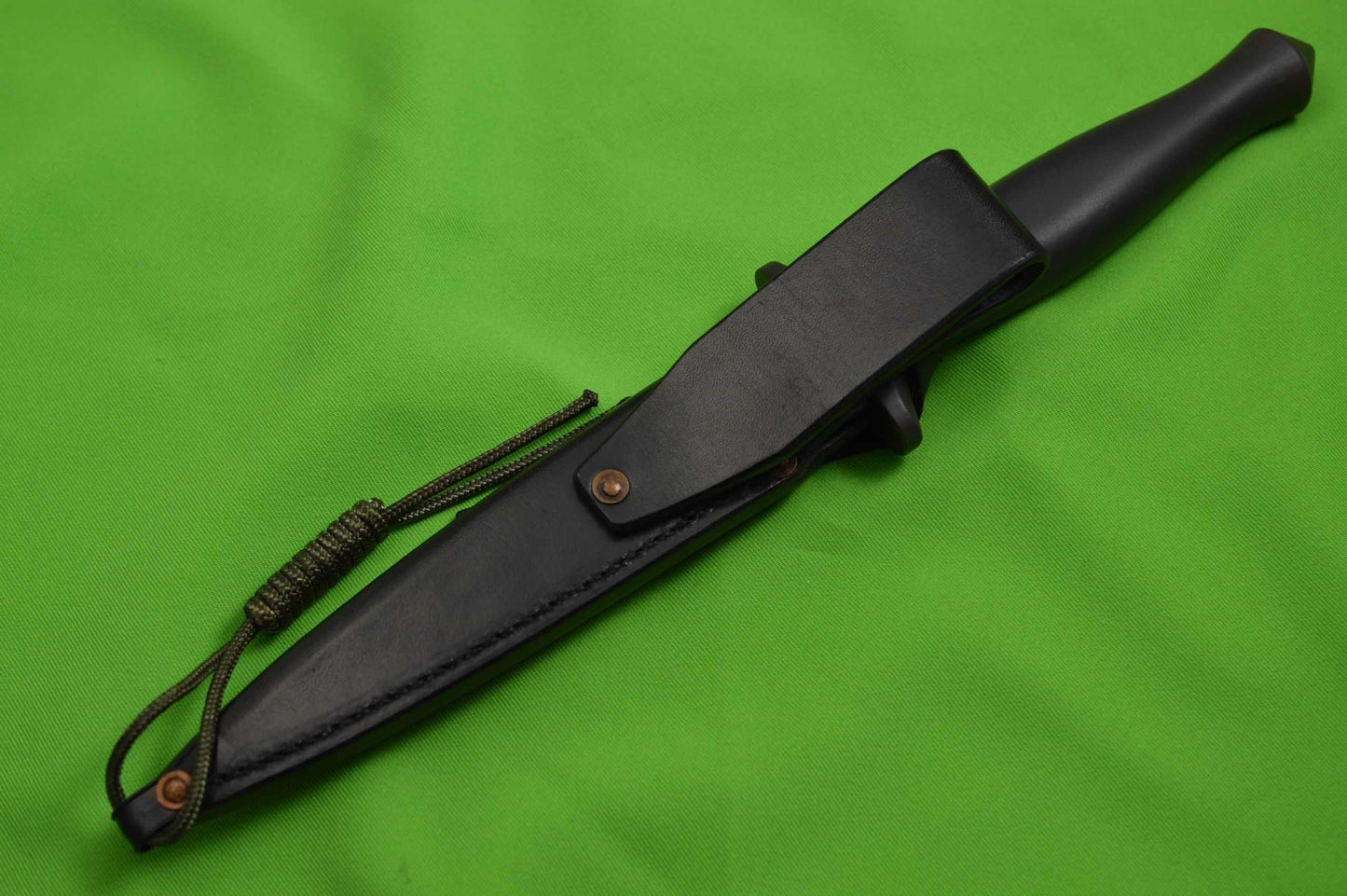 D.E. Henry Model 1 Spearpoint Commando Fighting Knife, Leather Sheath (SOLD)