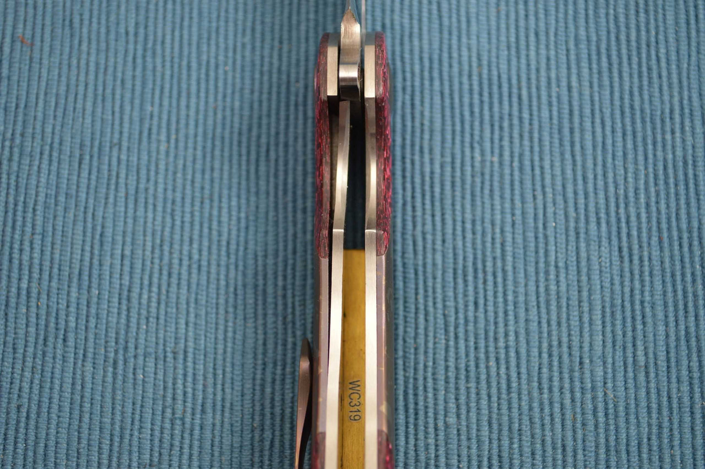 Olamic Cutlery Wayfarer Compact, One-Off Multi-Color Anodizing, Filework (SOLD)