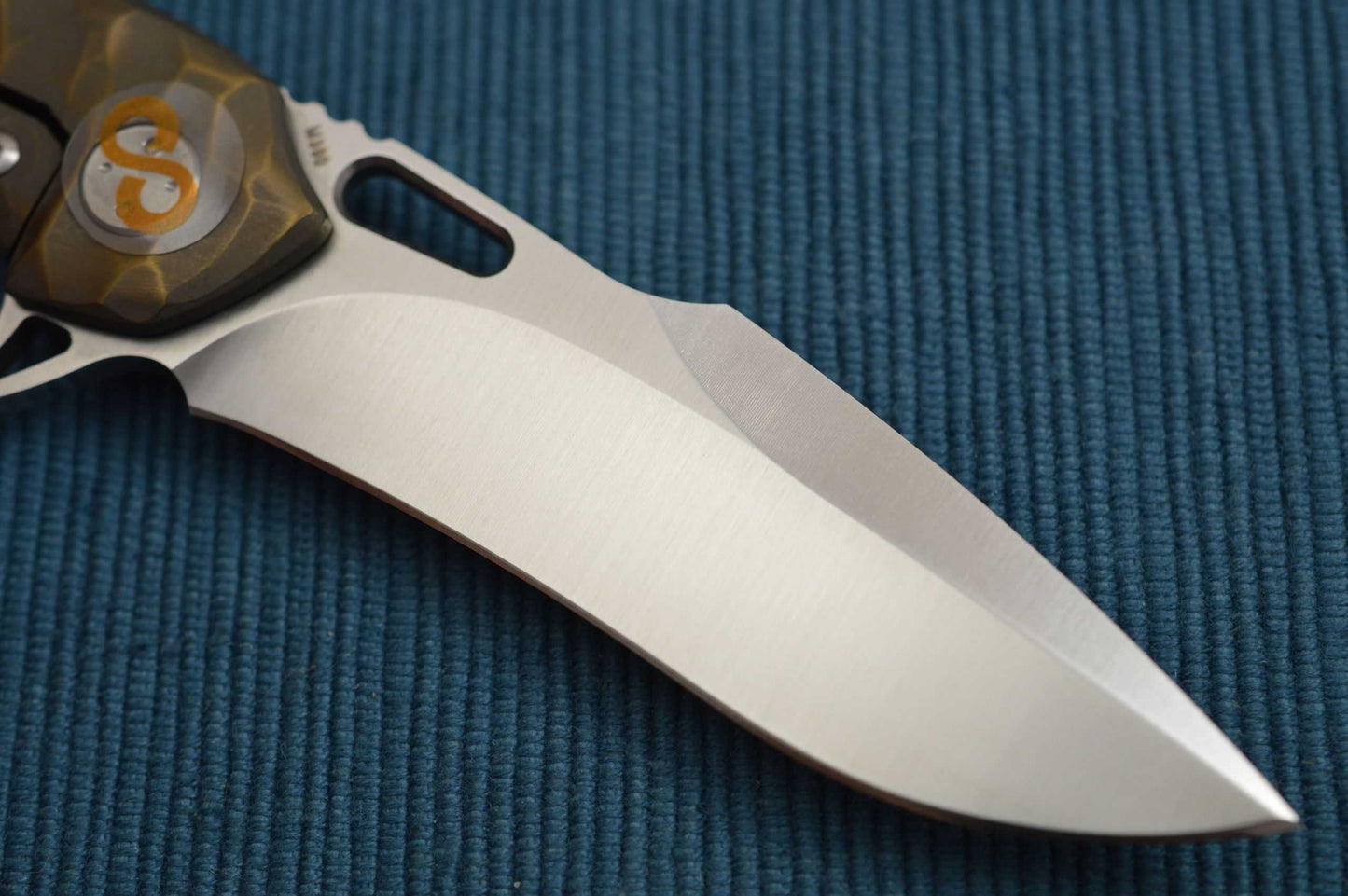 Olamic Cutlery Wayfarer 247 Harpoon Blade, Sculpted Bronze Seabed Handle (SOLD)