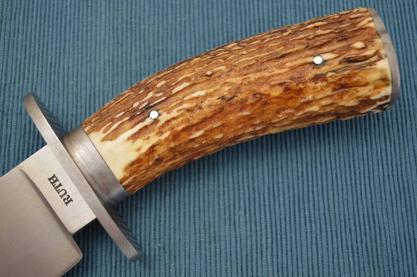 Mike Ruth, J.S. Large Stag Handled Bowie, Civil War Caisson Fittings (SOLD)