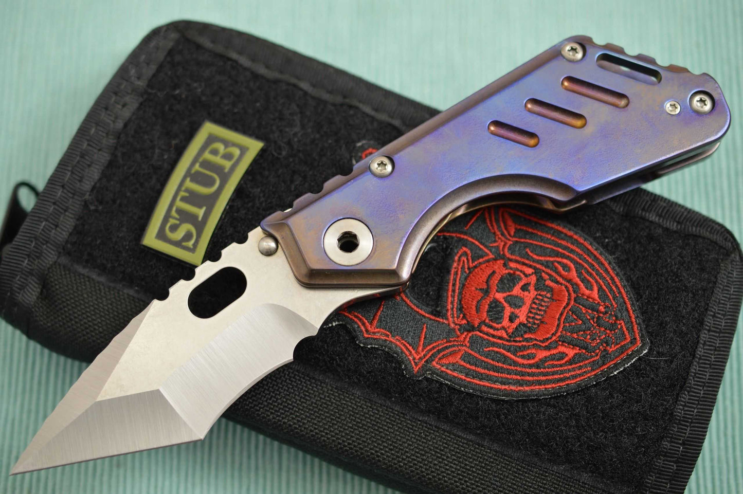 Mick Strider Custom STUBBY, Nightmare Grind Tanto, Frame-Lock Folder (SOLD)
